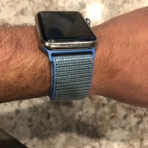 Soft silicone Apple Watch sports band. 42 or 44mm